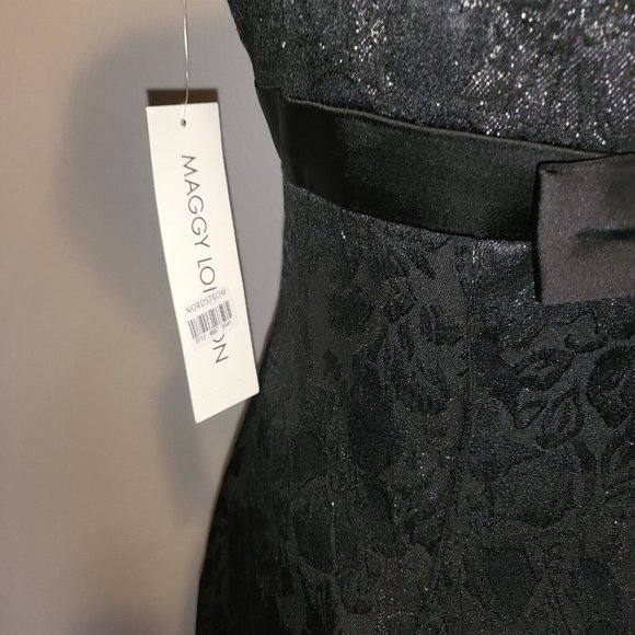 Maggie London, Black Dress, Size 6, Floral, Sleeveless, Fit & Flare, NWT - Picture 9 of 9